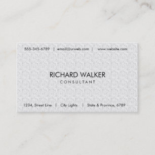 Plain Cool Elegant Modern Professional White Business Card