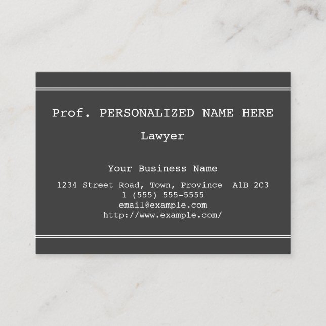 Plain, Corporate Business Card (Front)