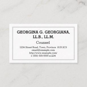 Plain Counsel Business Card