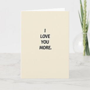 Plain Cream Love You More Card