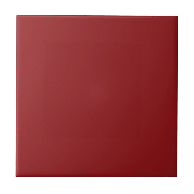 Plain Crimson Red Solid Color Tile (Front)