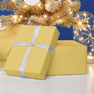 Plain custard pastel yellow wrapping paper