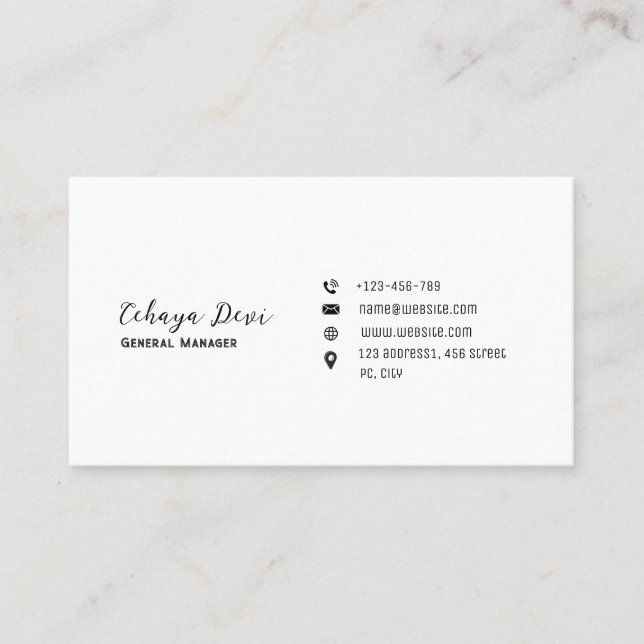 Plain Customisable Business Card (Front)