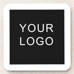Plain Customisable Business Corporate Logo Design Coaster