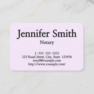 Plain & Customisable Notary Business Card