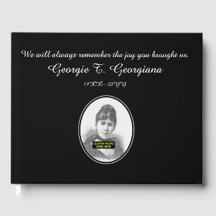 Plain, Customised Memorial Guestbook