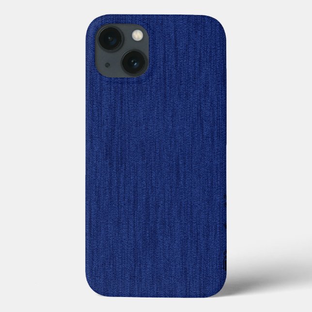 Plain Dark Blue with Wood Grain Monogram Case-Mate iPhone Case (Back)