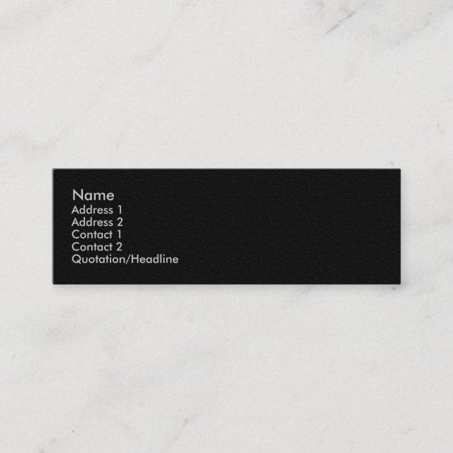 Plain Dark Grey Sandstone Profile Card (Front)
