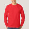Plain Deep Red Mens Basic Long Sleeve T-shirt