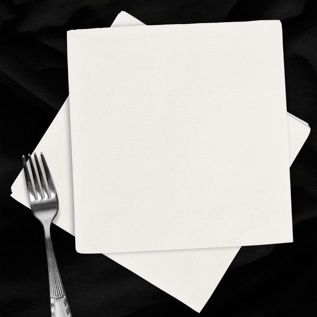 Plain Ecru Blank Luncheon Wedding Paper Napkin (Plain ecru white blank luncheon paper napkins)