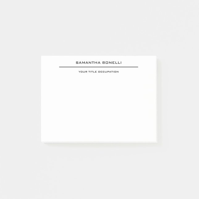 Plain Elegant Attractive Minimalist Post-it Notes (Front)