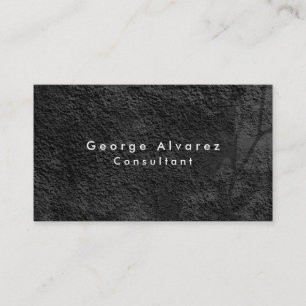 Plain Elegant Black Grey Minimalist Business Card