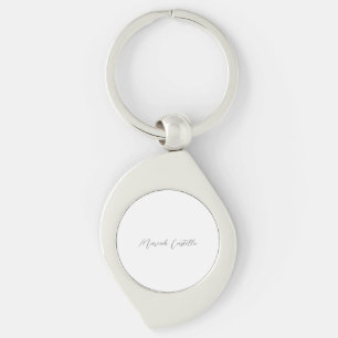 Plain Elegant Calligraphy Script Minimalist Name Key Ring