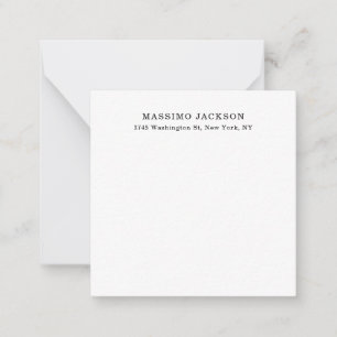 Plain Elegant Classical Black White Minimalist Card