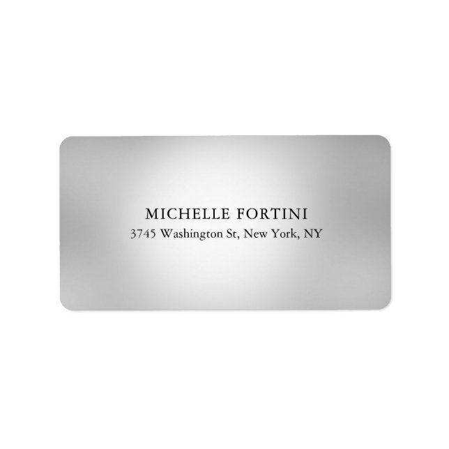 Plain Elegant Classical Simple Modern Grey  Label (Front)