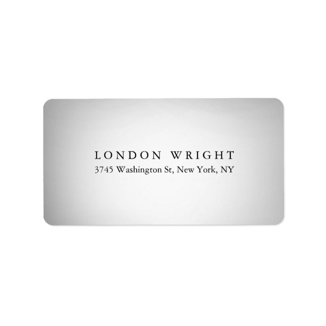 Plain Elegant Classical Simple Modern Grey Label (Front)