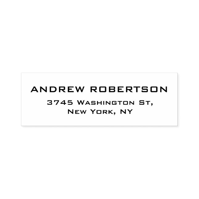 Plain Elegant Contemporary Unique Self-inking Stamp (Design)