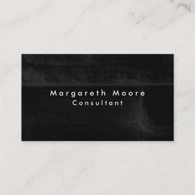 Plain Elegant Grey Black Brick Wall Professional Business Card (Front)