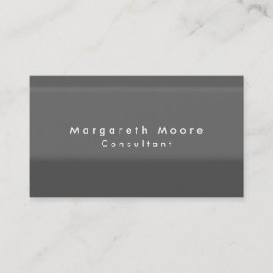 Plain Elegant Grey Professional Minimalist Business Card