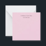 Plain Elegant Light Pink Simple Minimalist Modern Card<br><div class="desc">Simple,  modern,  minimalist design. This template can be customised to meet all professional occupations.</div>