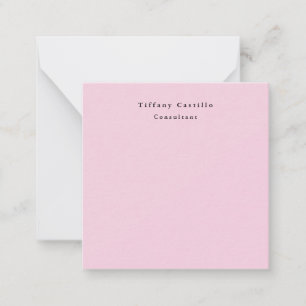 Plain Elegant Light Pink Simple Minimalist Modern Card