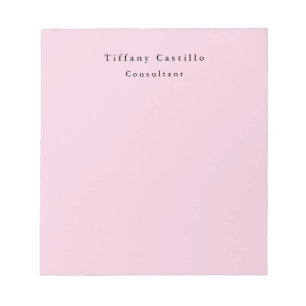 Plain Elegant Light Pink Simple Minimalist Modern Notepad
