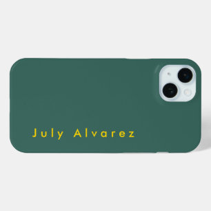 Plain Elegant Minimalist Add Name iPhone 15 Mini Case