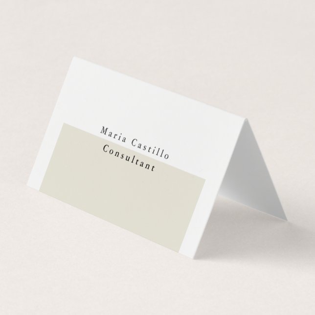 Plain Elegant Minimalist Modern Business Card (Front)