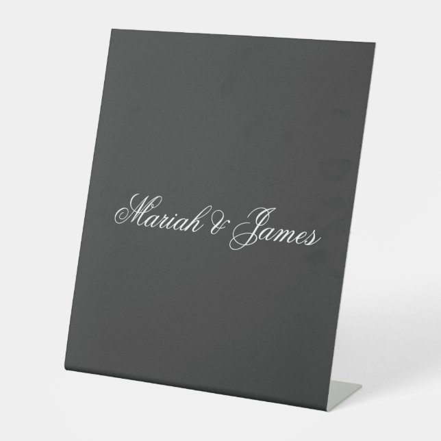 Plain Elegant Minimalist Modern Pedestal Sign (Front)