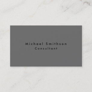 Plain Elegant Modern Dim Grey Professional Business Card