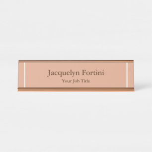 Plain Elegant Modern Minimalist Chic Desk Name Plate