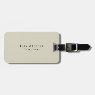 Plain Elegant Modern Minimalist Luggage Tag