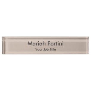 Plain Elegant Modern Minimalist Nameplate
