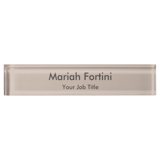 Plain Elegant Modern Minimalist Nameplate (Front)