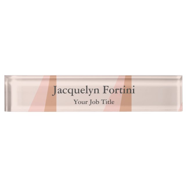 Plain Elegant Modern Minimalist Nameplate (Front)