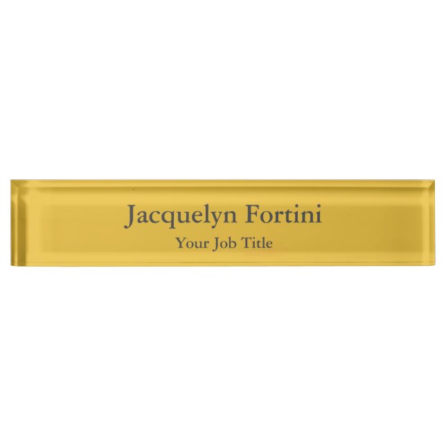 Plain Elegant Modern Minimalist Nameplate (Front)