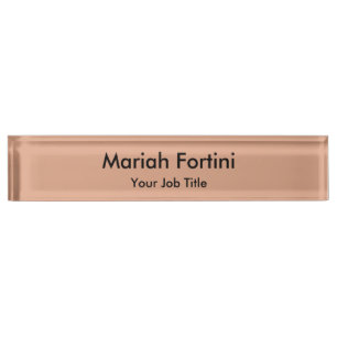 Plain Elegant Modern Minimalist Your Name Nameplate