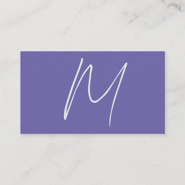 Plain Elegant Modern Own Name Monogram Enclosure Card (Front)