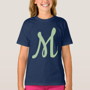 Plain Elegant Modern Own Name Monogram T-Shirt