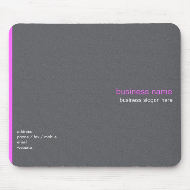 Plain Elegant Modern Simple Pink Stripe Mouse Pad (Front)