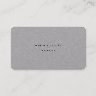 Plain Elegant Premium Grey Minimalist Modern Business Card