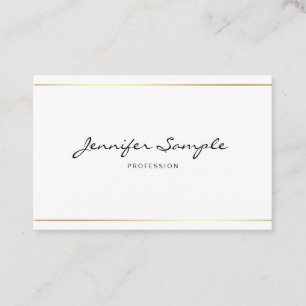 Plain Elegant Professional Handwritten Script Luxe Business Card