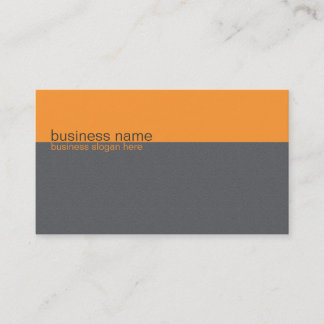 Plain Elegant Simple Orange / Grey Stripe Business Card
