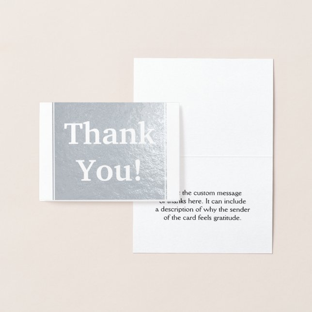 Plain, Elegant "Thank You!" Card (Display)