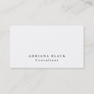 Plain Elegant White Grey Professional Modern Business Card