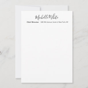  Plain Elegant White Professional Modern Card