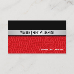 Plain Exotic Leather Modern Business Cards