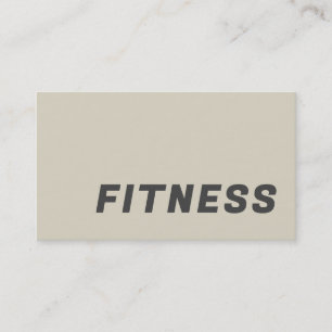Plain Fitness Trainer Sport Modern Minimalist  Business Card