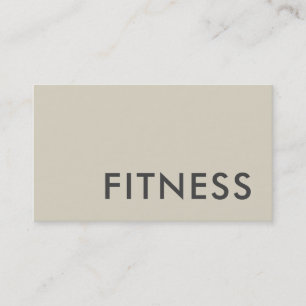 Plain Fitness Trainer Sport Modern Minimalist  Business Card