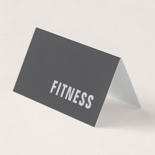 Plain Fitness Trainer Sport Modern Minimalist  Business Card